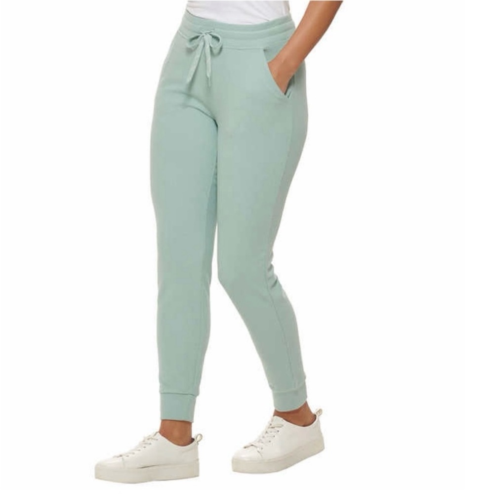 Andrew Marc Light Green Ribbed Women's Jogger Pants